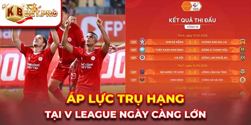 Áp lực trụ hạng tại V League ngày càng lớn